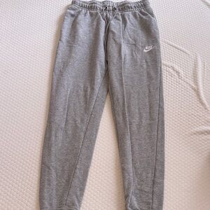Nike Gray cuffed Sweatpants with Logo